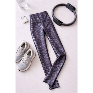 3D Weave Print Activewear Leggings